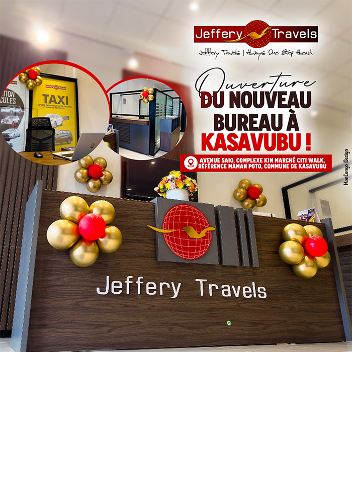 JEFFERY TRAVELS – Voyage - Billet d'avion - Kinshasa - RD Congo – MonCongo