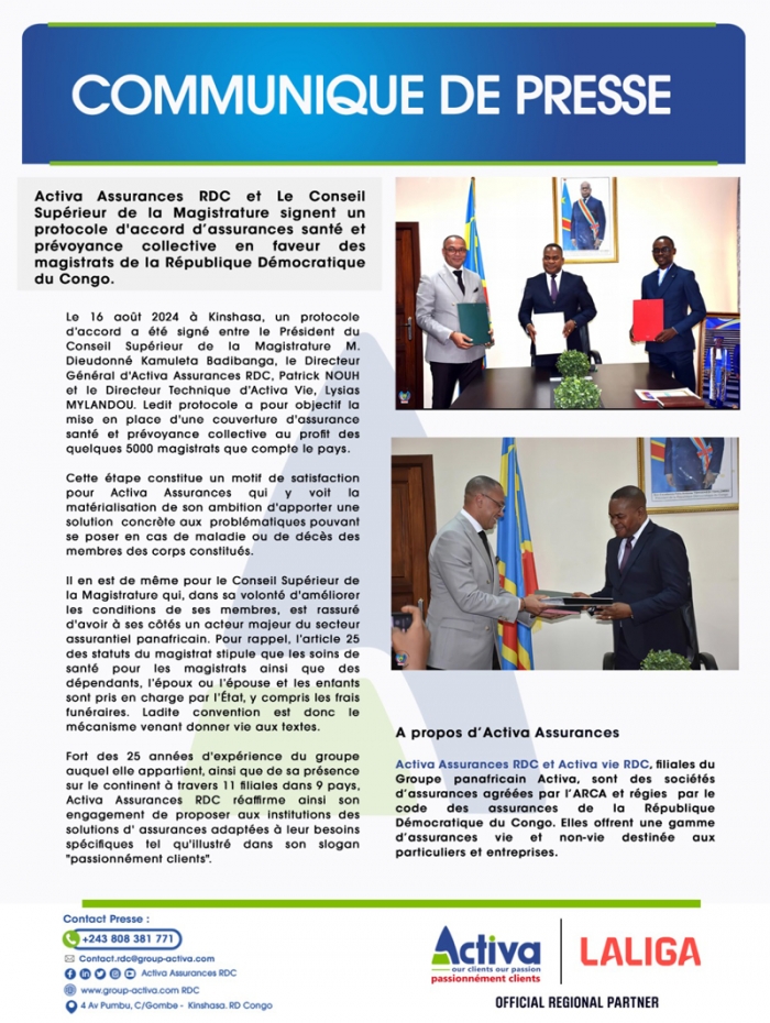 ACTIVA ASSURANCES RDC - KINSHASA - RD CONGO – MONCONGO 