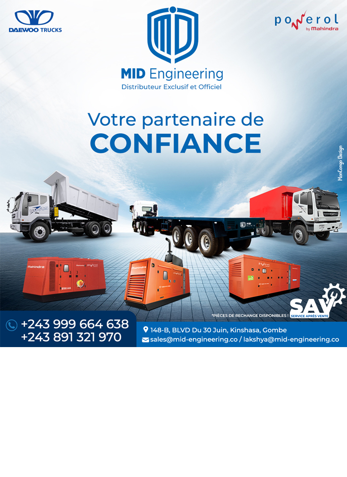 MID engineering Kinshasa MonCongo Mahindra Kinshasa MonCongo Daewoo Trucks Kinshasa MonCongo